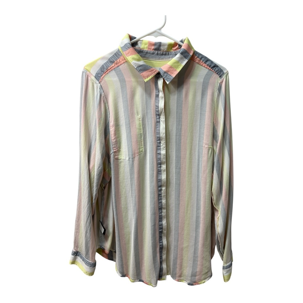 Torrid Striped Button-Down Tunic - Size 2 - image 3